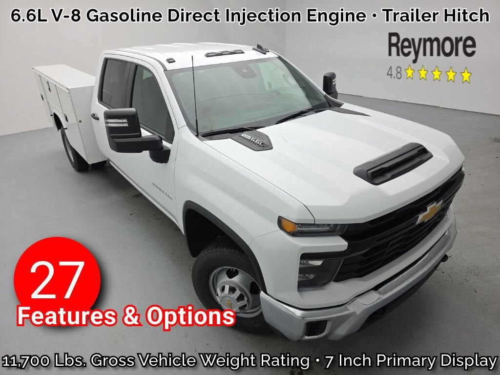 Summit White 2026 Chevrolet Silverado 3500HD Chassis Pickup Truck Four-Wheel Drive Automatic