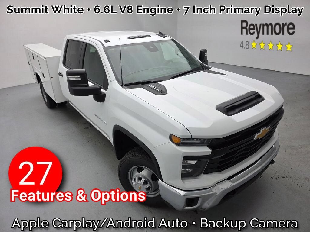 Summit White 2026 Chevrolet Silverado 3500HD Chassis Pickup Truck Four-Wheel Drive Automatic
