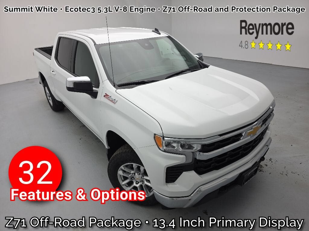 Summit White 2026 Chevrolet Silverado 1500 Pickup Truck Four-Wheel Drive Automatic
