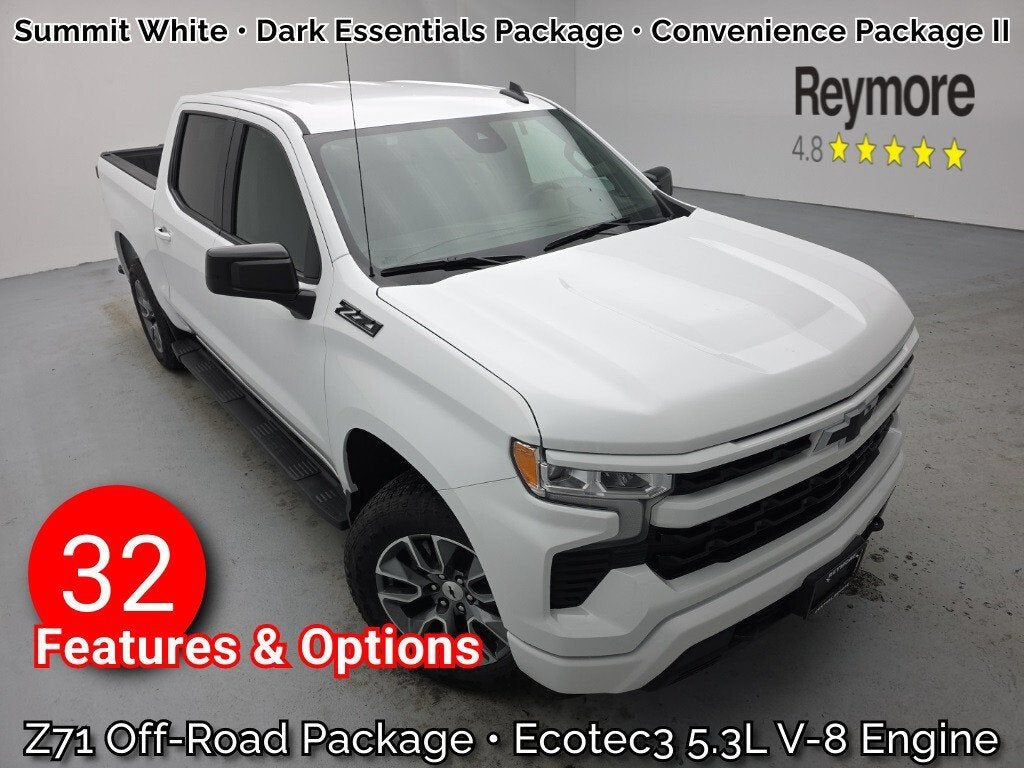 Summit White 2026 Chevrolet Silverado 1500 Pickup Truck Four-Wheel Drive Automatic