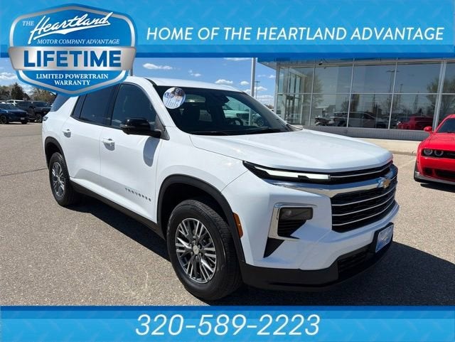 Summit White 2024 Chevrolet Traverse LT AWD SUV / Crossover Four-Wheel Drive Automatic