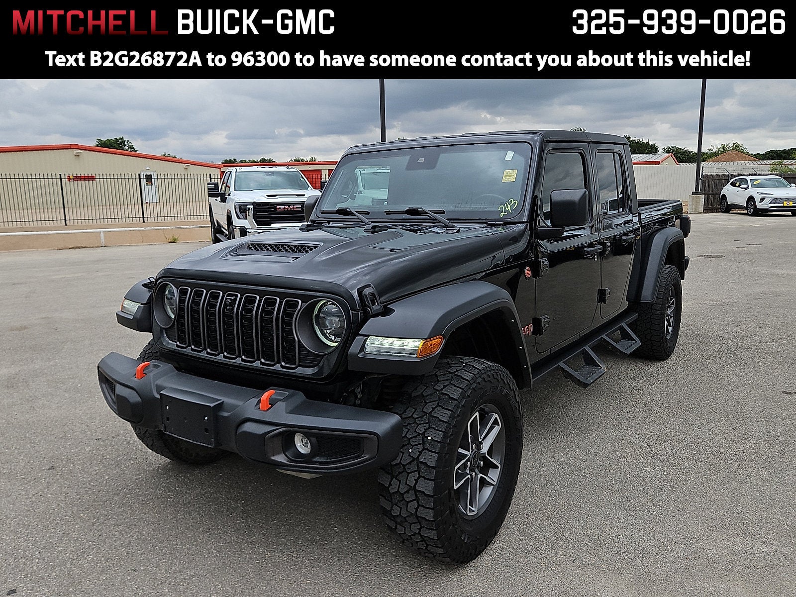 Black 2024 Jeep Gladiator Pickup Truck Four-Wheel Drive 