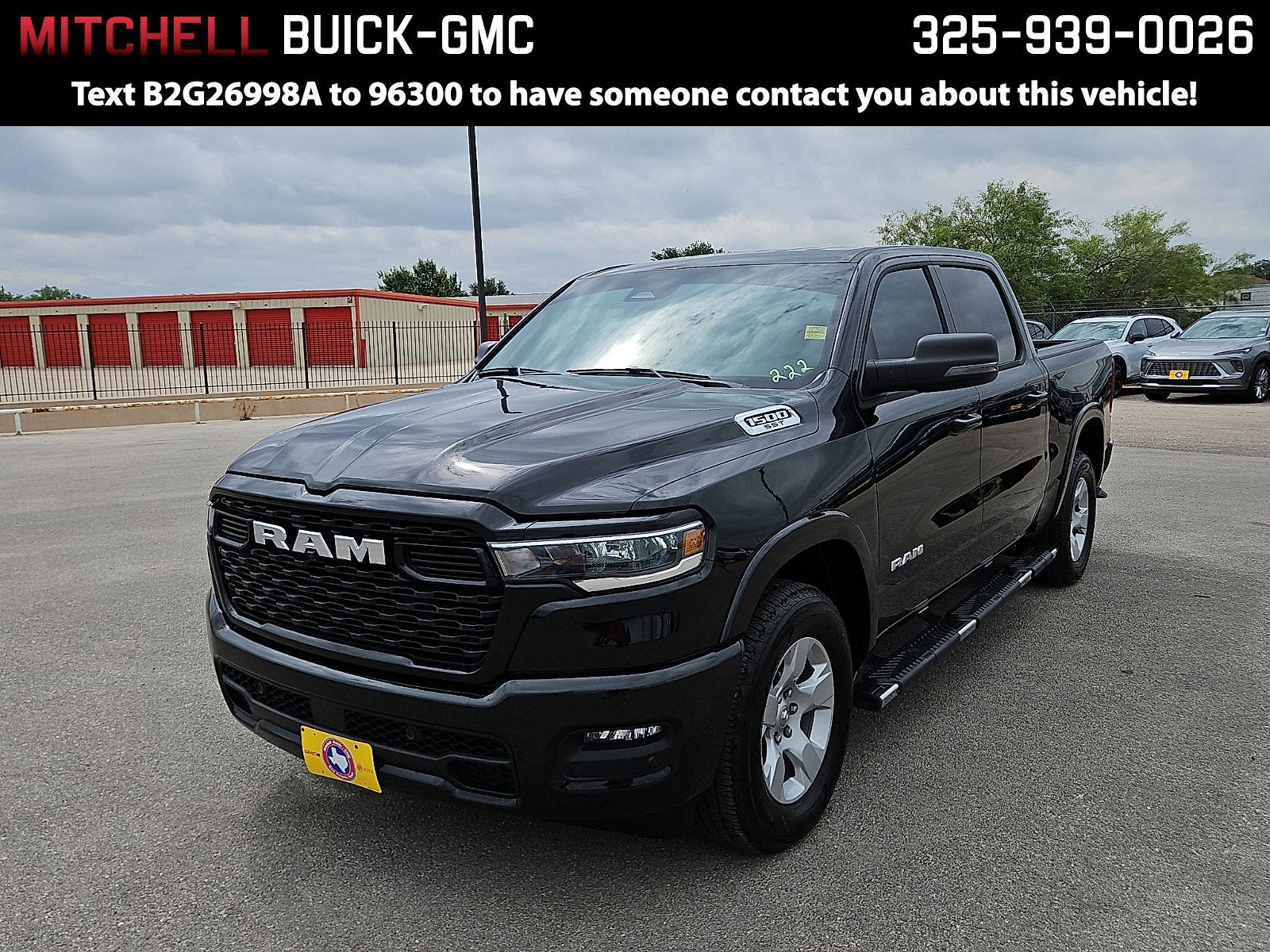 Black 2025 RAM 1500 Pickup Truck Four-Wheel Drive 