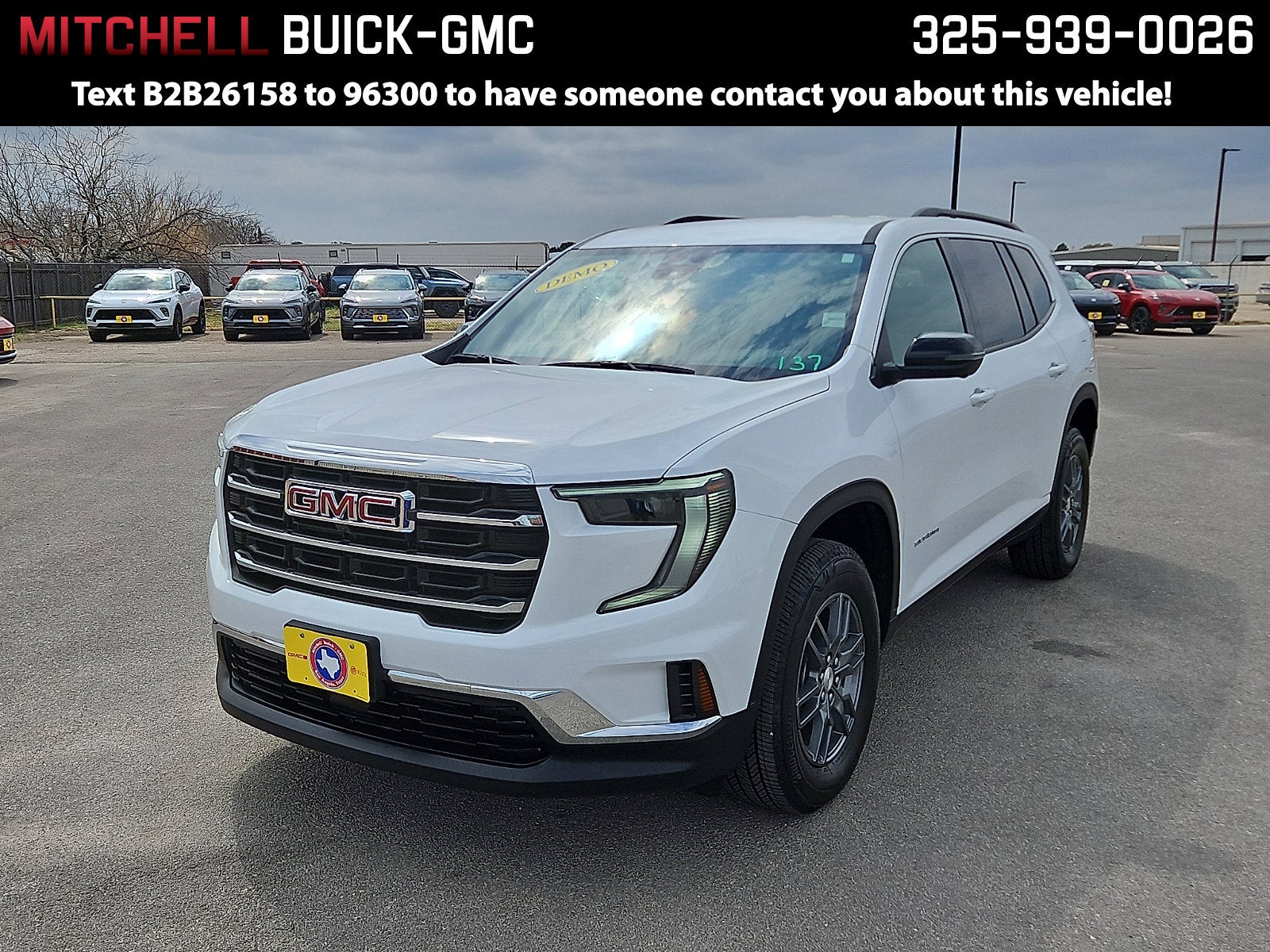 Summit White 2026 GMC Acadia Elevation FWD SUV / Crossover Front-Wheel Drive Automatic