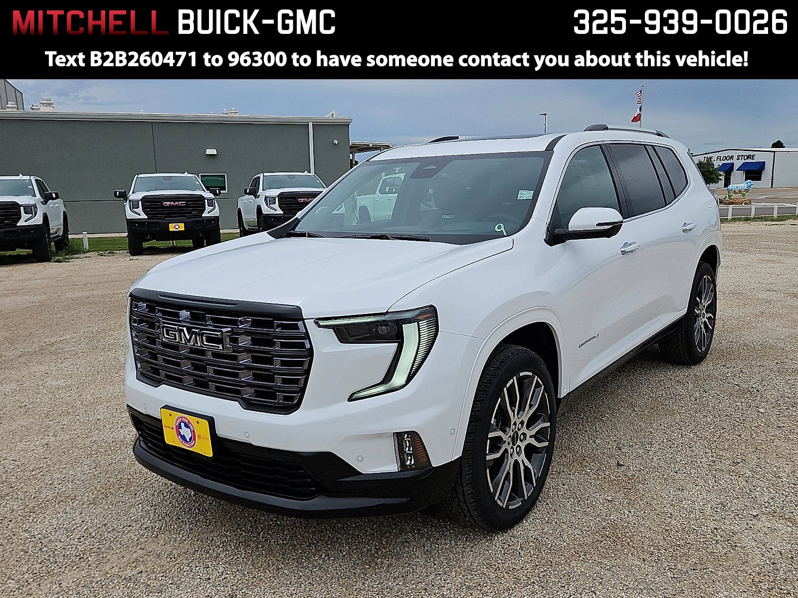 Summit White 2026 GMC Acadia SUV / Crossover Front-Wheel Drive Automatic