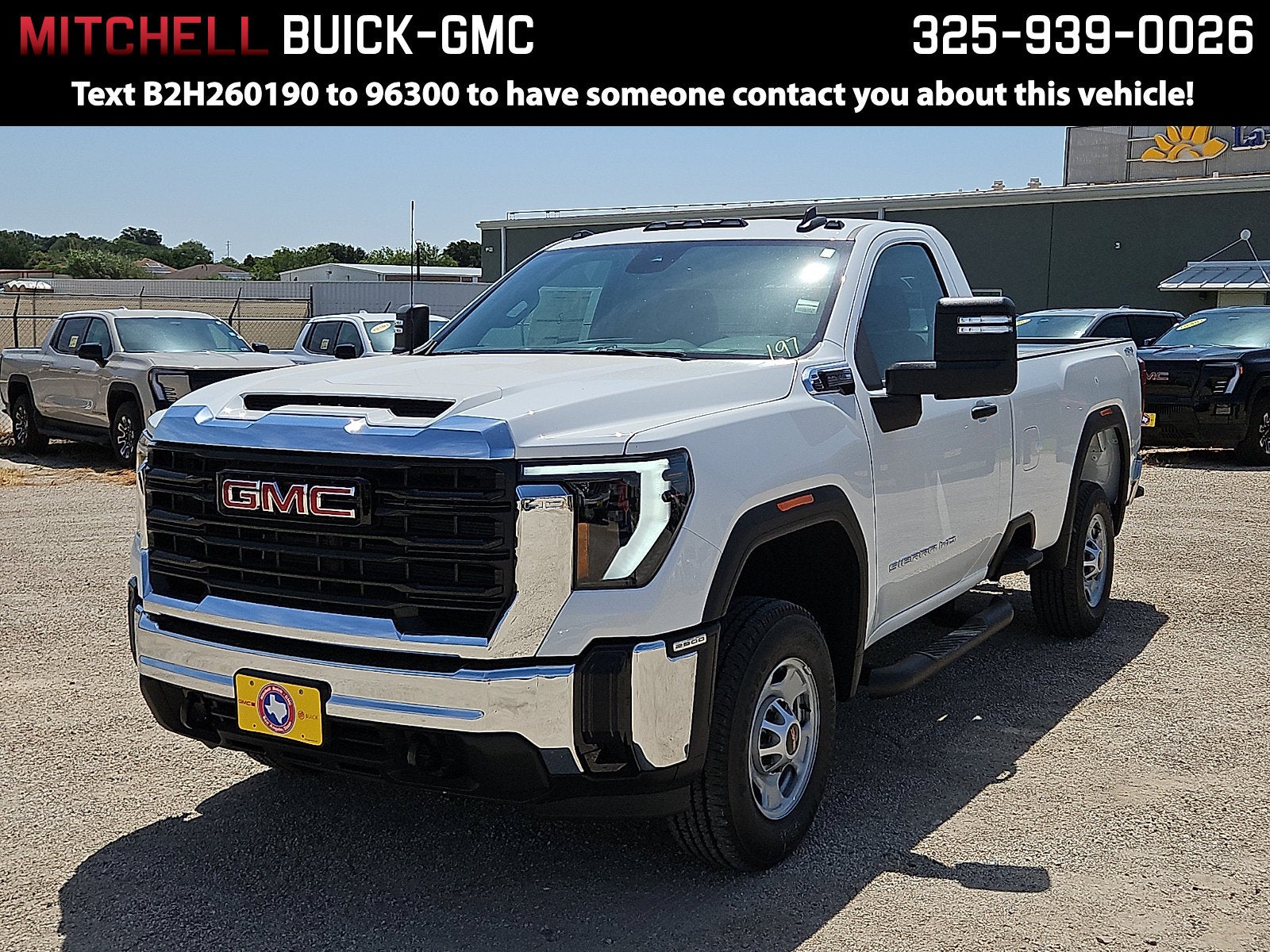 Summit White 2026 GMC Sierra 2500HD Pickup Truck Four-Wheel Drive Automatic