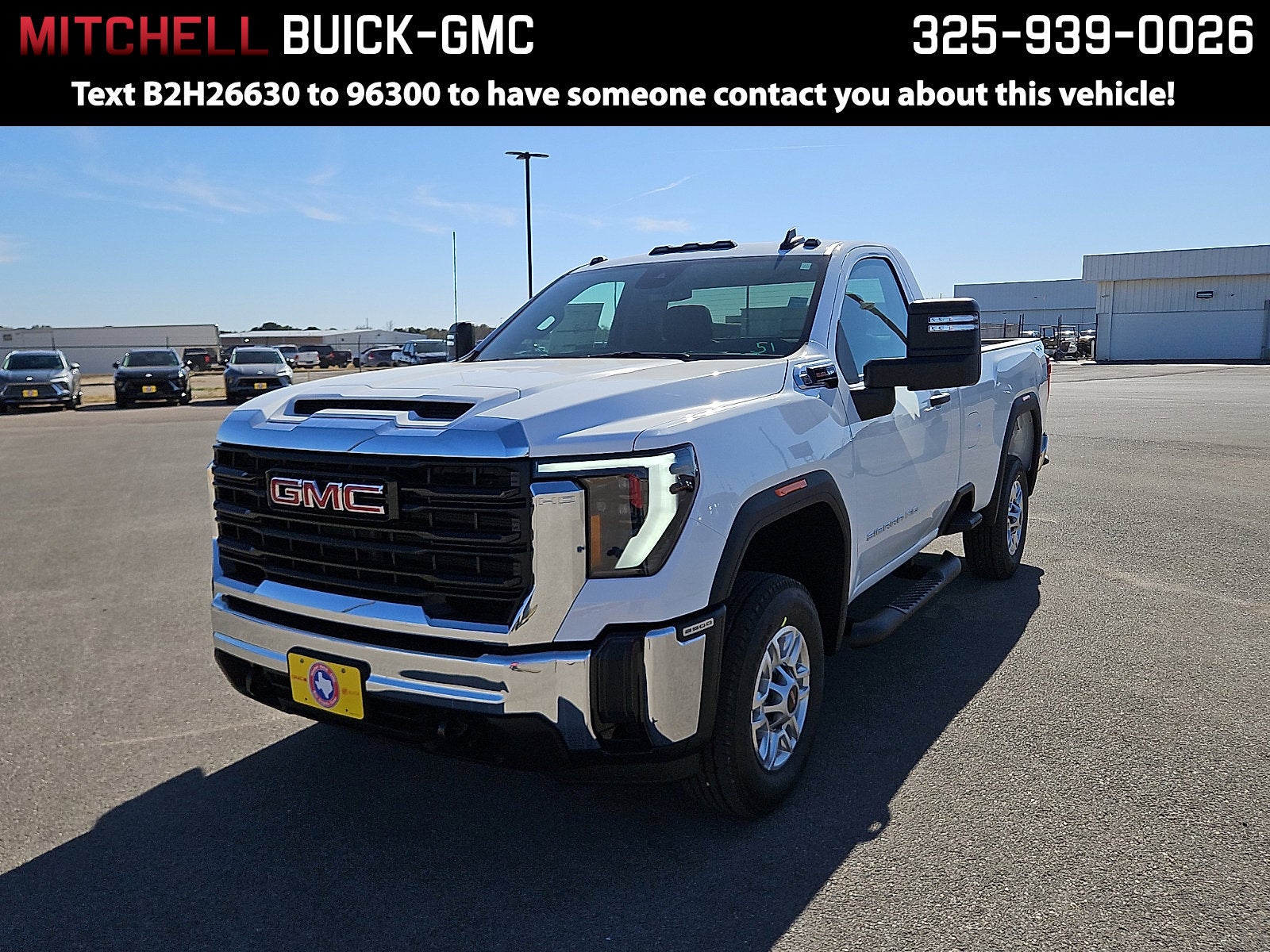 Summit White 2026 GMC Sierra 2500HD Pickup Truck Four-Wheel Drive Automatic