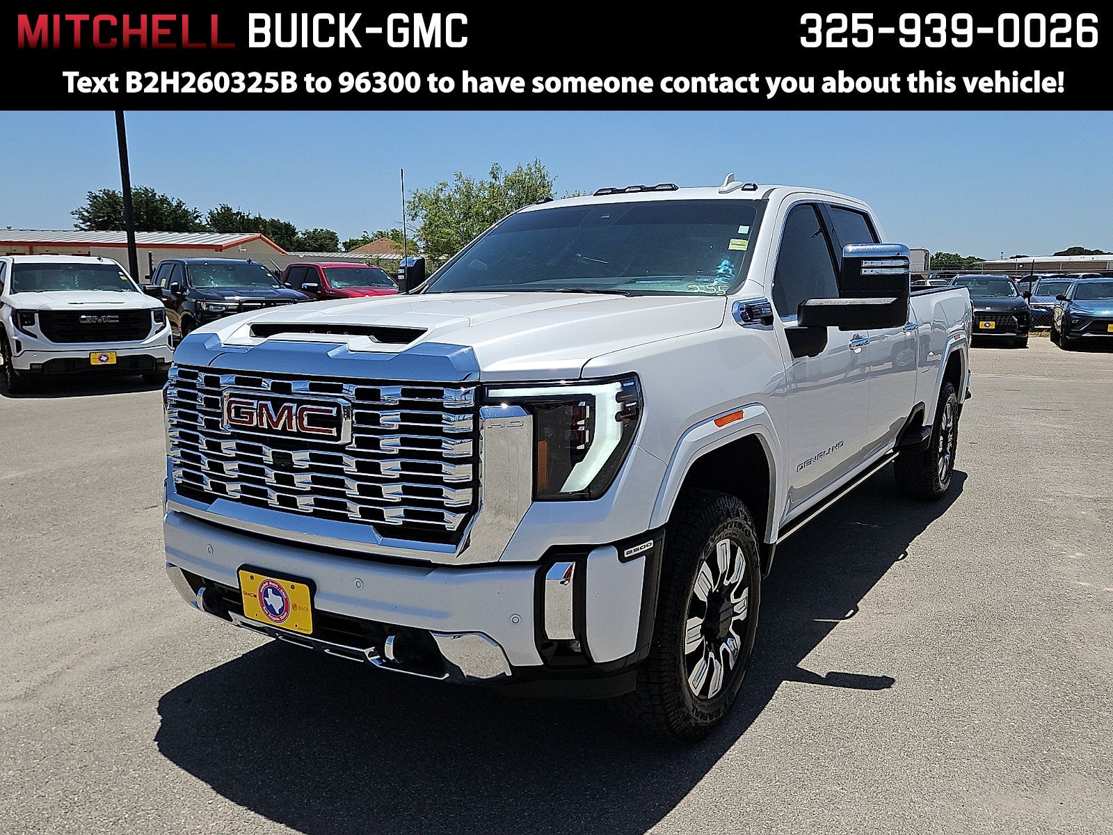 White Frost Tricoat 2024 GMC Sierra 2500HD Pickup Truck Four-Wheel Drive Automatic