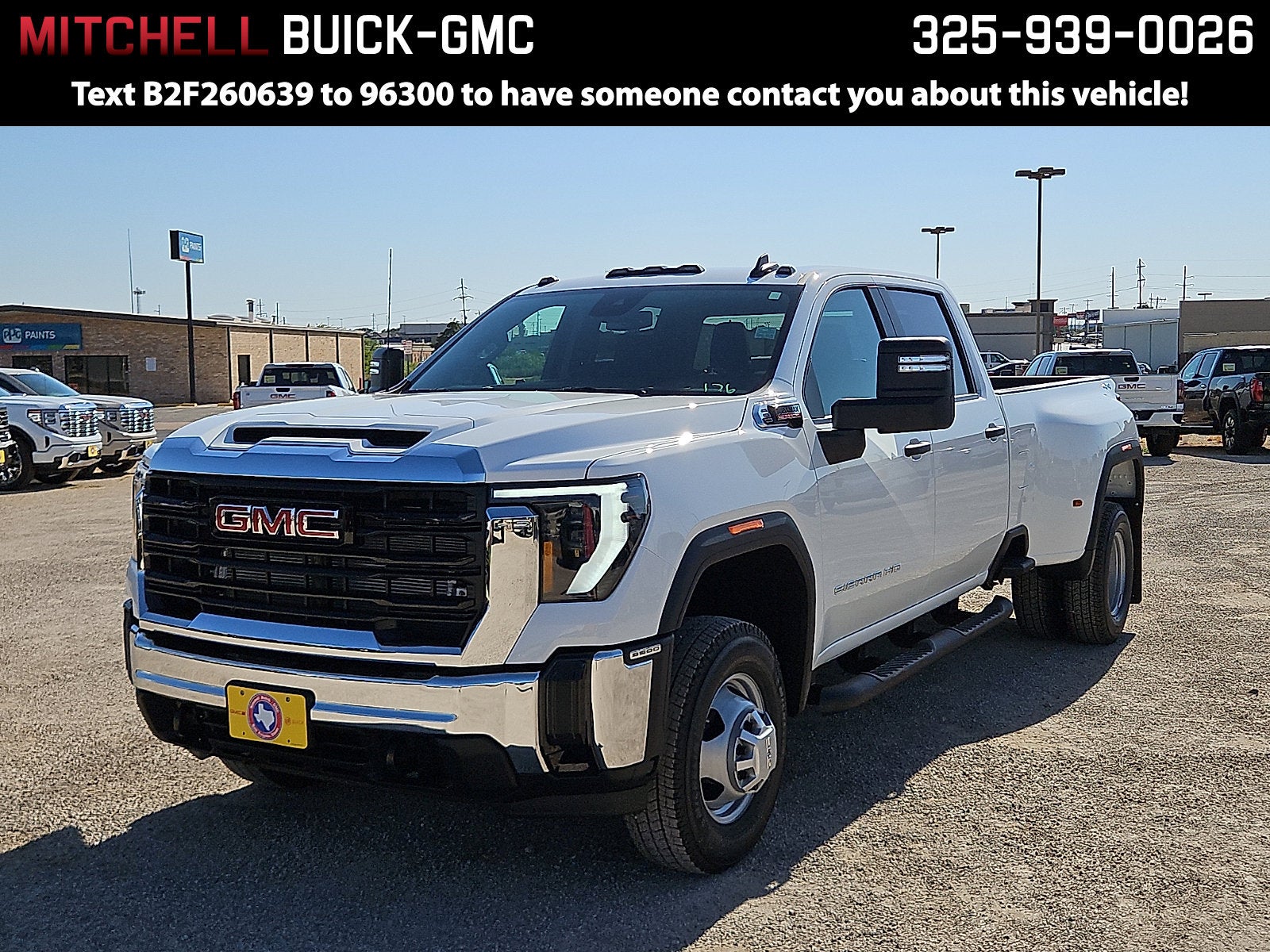 Summit White 2026 GMC Sierra 3500HD Pickup Truck Four-Wheel Drive Automatic