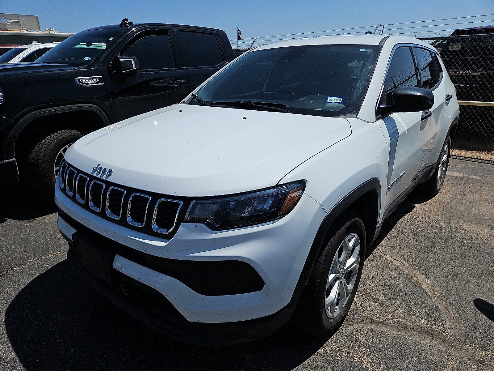 White 2024 Jeep Compass Sport 4WD SUV / Crossover Four-Wheel Drive 