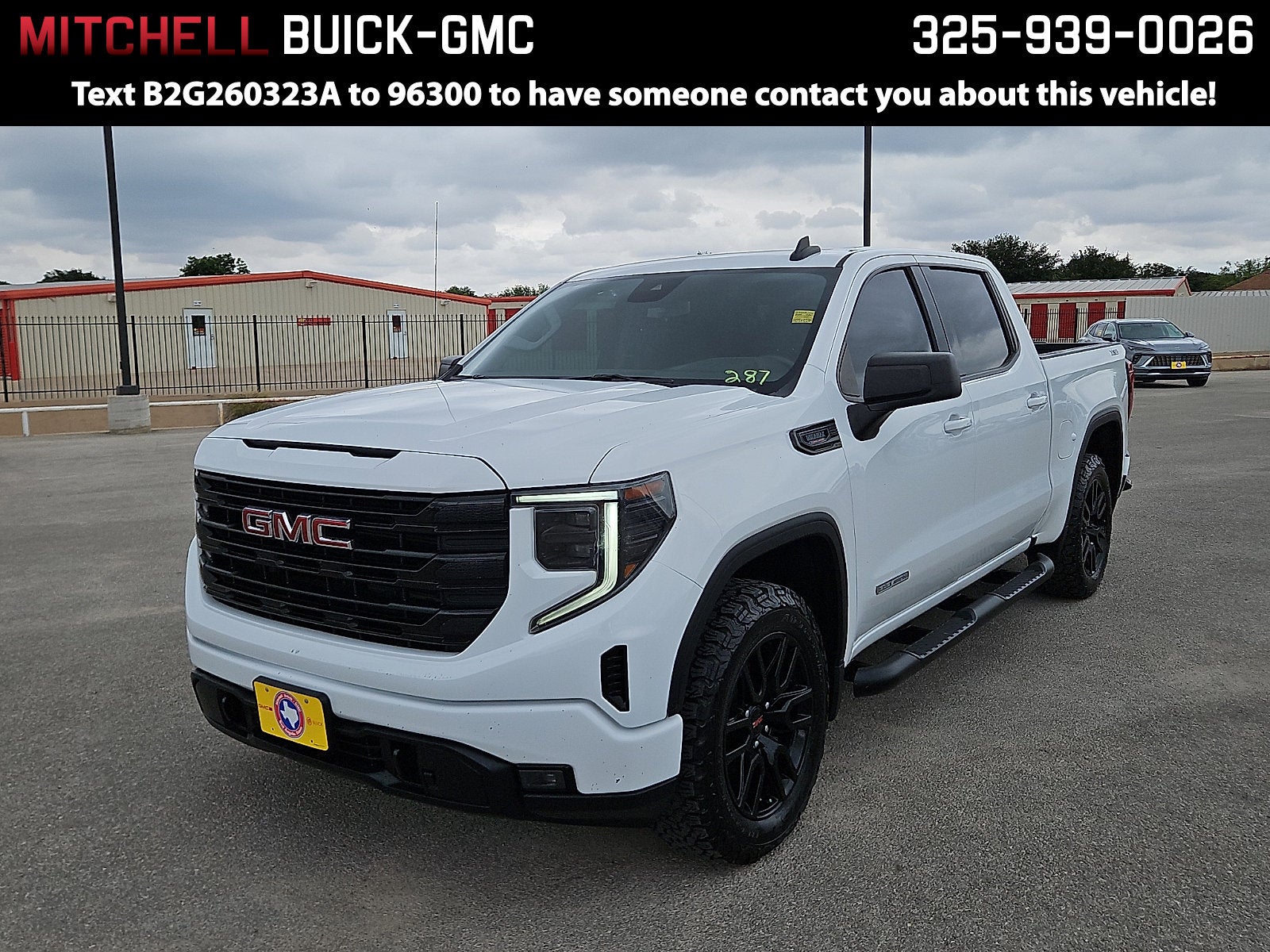 Summit White 2023 GMC Sierra 1500 Elevation Crew Cab 4WD Pickup Truck Four-Wheel Drive Automatic