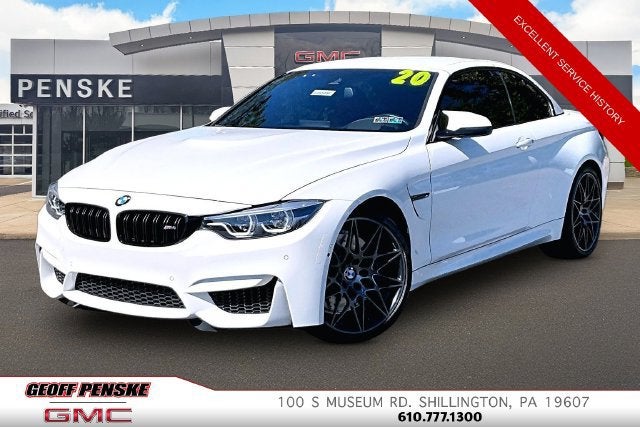 Alpine White 2020 BMW M4 Convertible Rear-Wheel Drive 