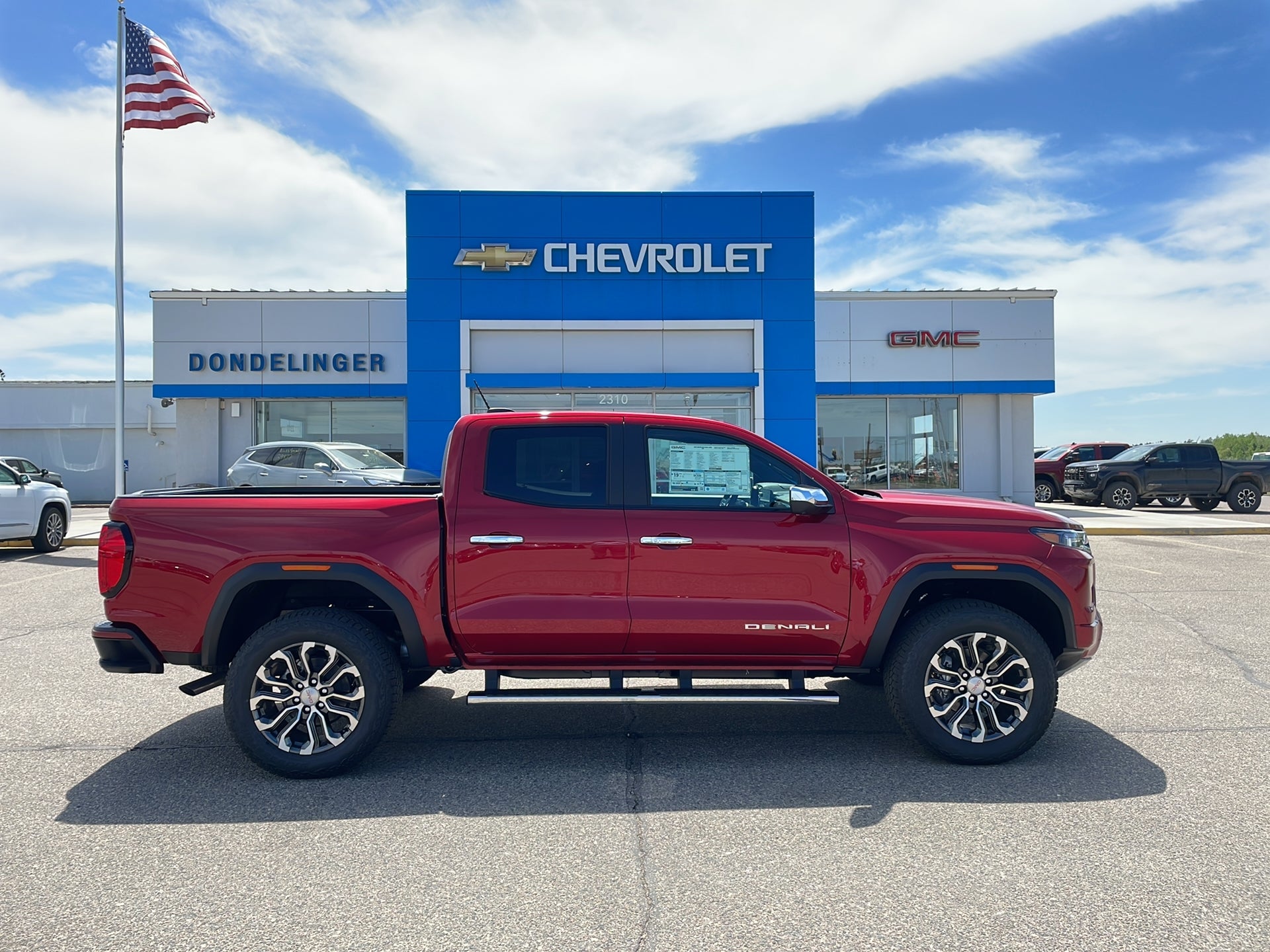 Volcanic Red Tintcoat 2026 GMC Canyon Denali Crew Cab 4WD Pickup Truck Four-Wheel Drive Automatic