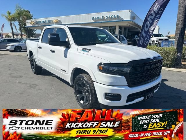 White 2025 RAM 1500 Pickup Truck Four-Wheel Drive Automatic