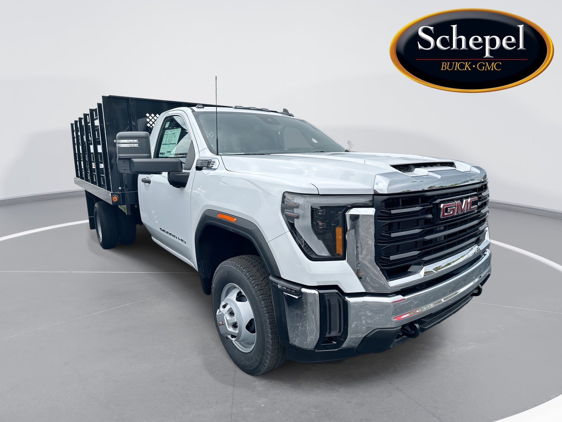 Summit White 2026 GMC Sierra 3500HD Chassis Pickup Truck Four-Wheel Drive Automatic