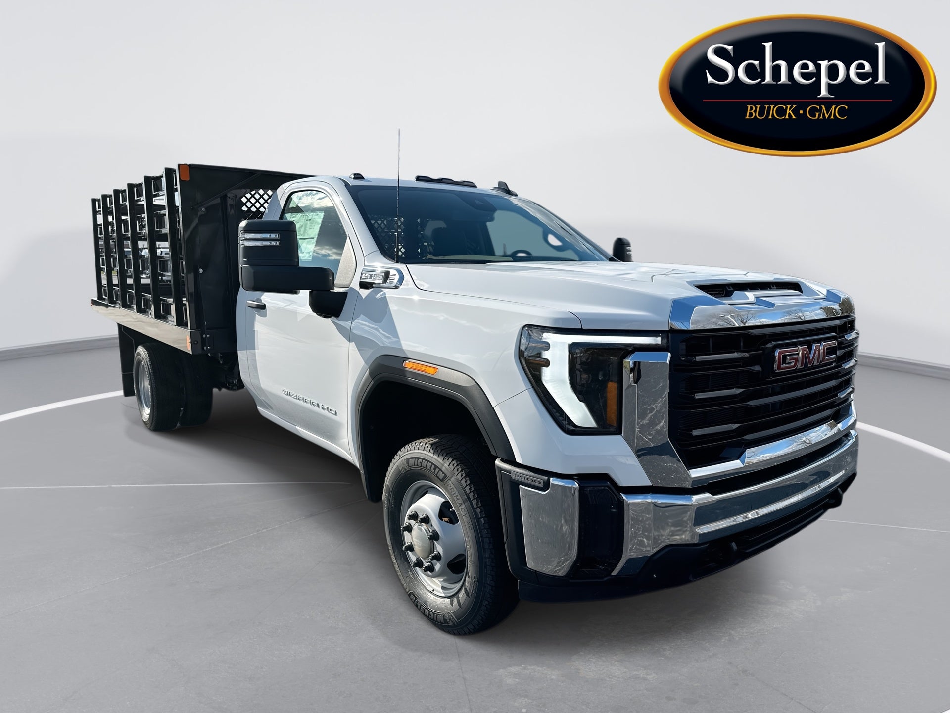Summit White 2026 GMC Sierra 3500HD Chassis Pro Regular Cab 4WD Pickup Truck Four-Wheel Drive Automatic