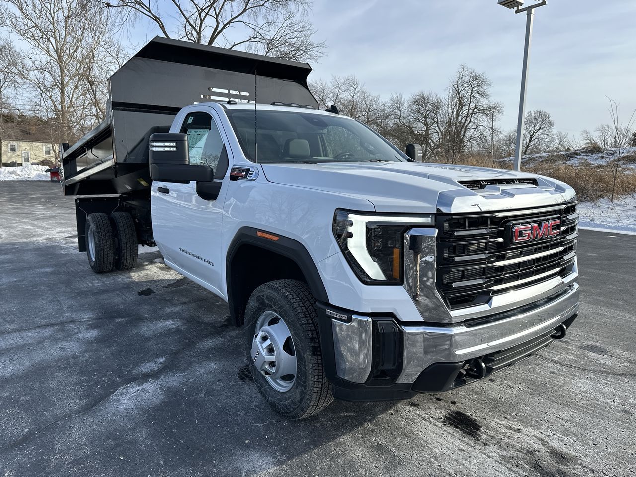 Summit White 2026 GMC Sierra 3500HD Chassis Pickup Truck Four-Wheel Drive Automatic
