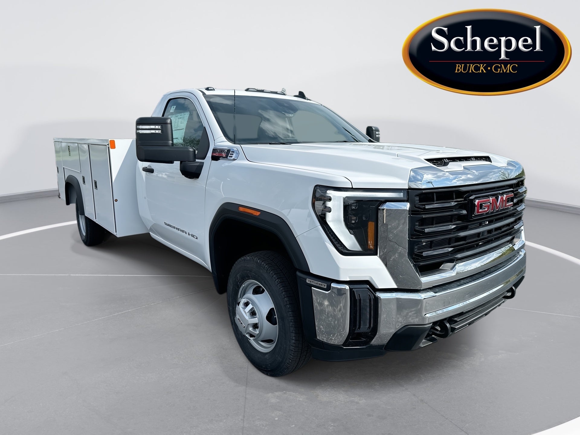 Summit White 2026 GMC Sierra 3500HD Chassis Pickup Truck Four-Wheel Drive Automatic
