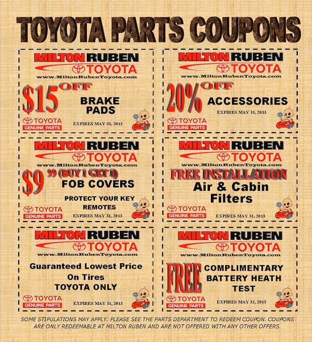 Toyota Coupon May 2013