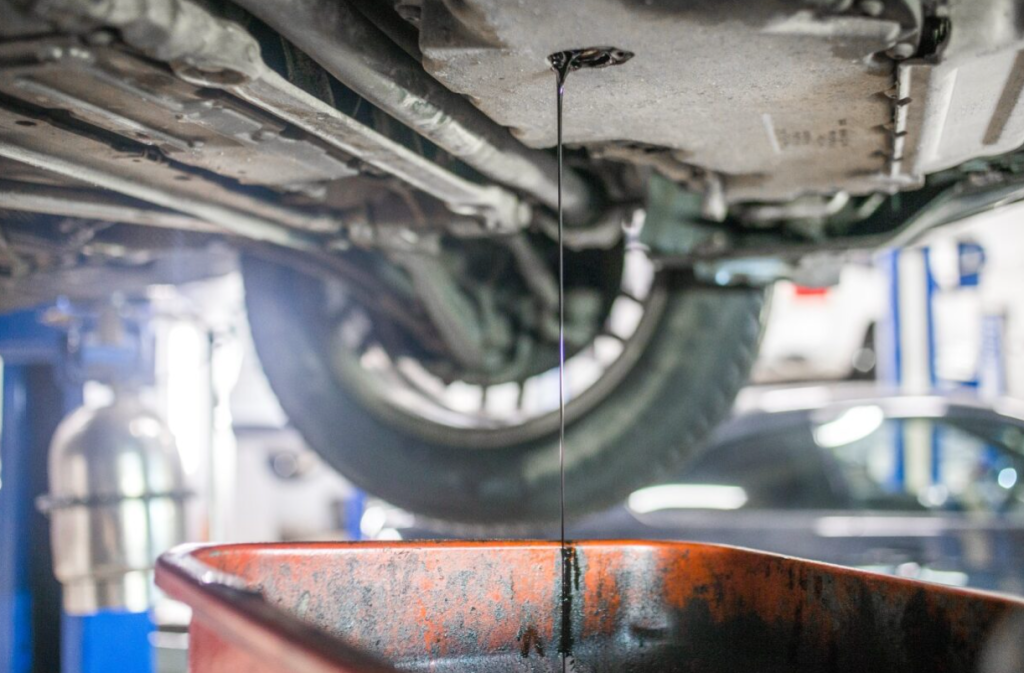 Engine leak.