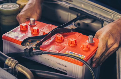 Vehicle battery.