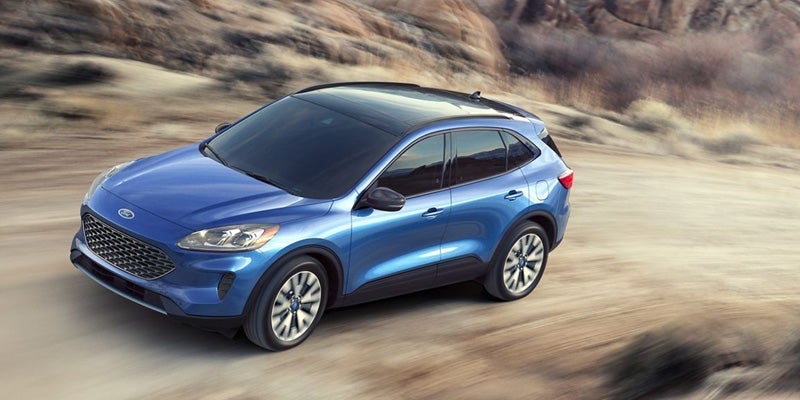 Blue 2020 Ford Escape.