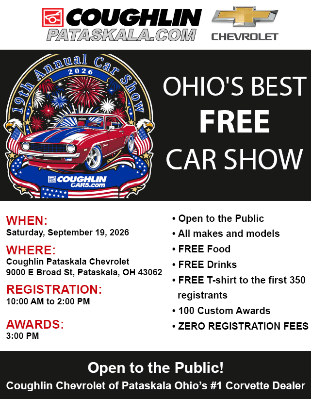 Coughlin Chevrolet of Pataskala 19th Annual Car Show 2026