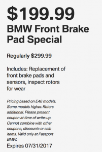 Front Brake Special