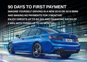 BMW 90 days to 1st payment