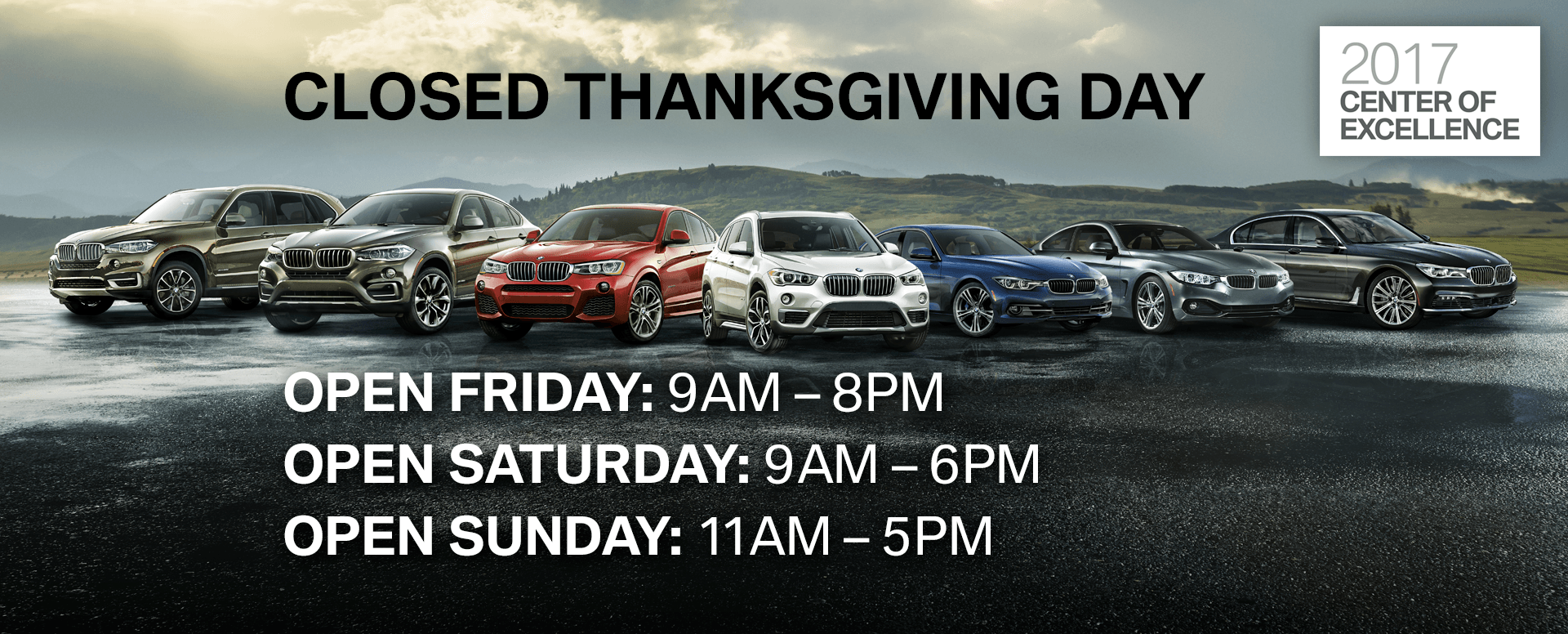 closed thanksgivingbmw