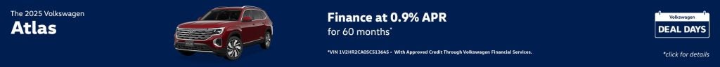 2025 Volkswagen Atlas – Finance at 0.9% APR for 60 Months