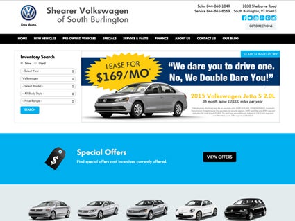 Shearer Volkswagen's Website