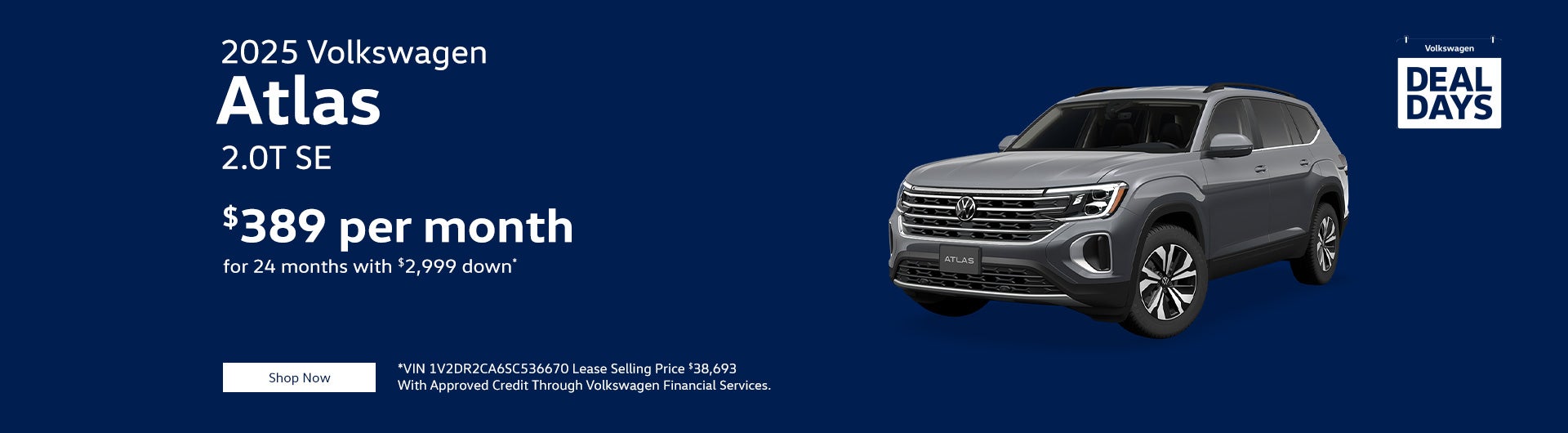 2025 Volkswagen Atlas 2.0T SE