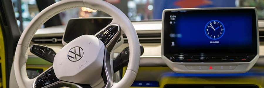 Volkswagen steering wheel and digital dashboard screen