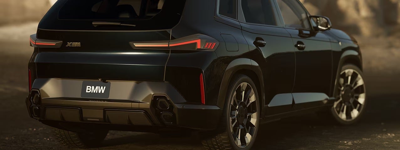 Rear view of the 2024 BMW XM luxury PHEV
