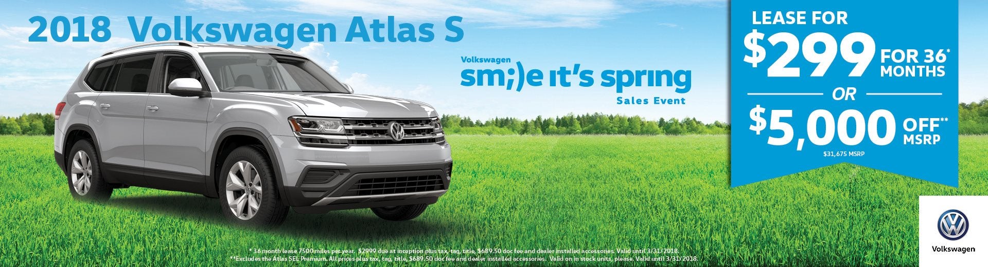 Volkswagen Smile Its Spring Sales Event in Huntersville