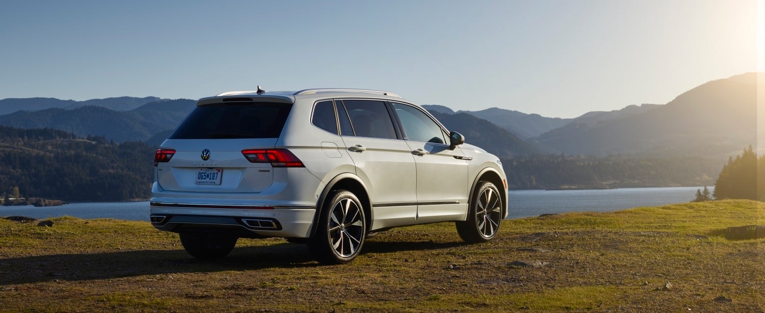 Rear view of the 2023 VW Tiguan for a blog post about the remote start feature not working