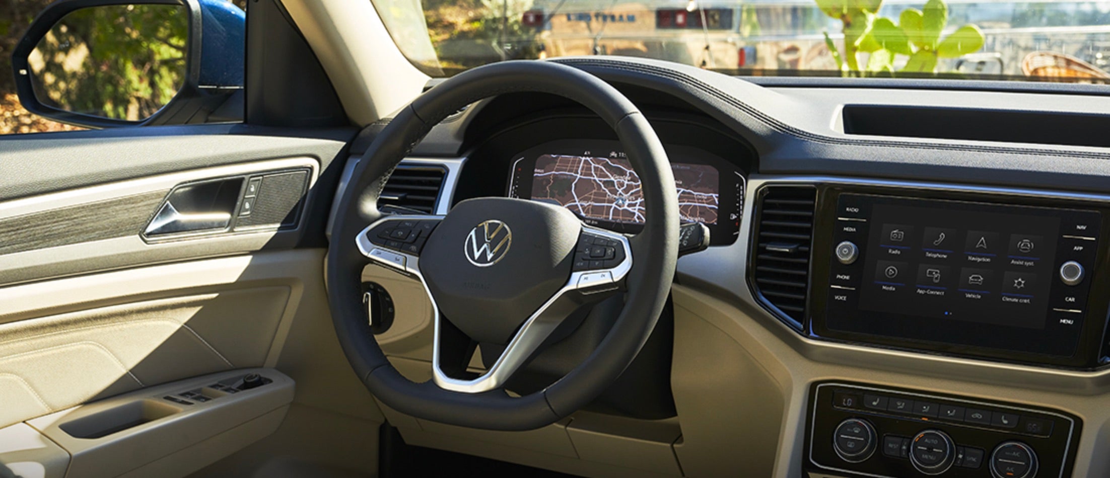Inside the dashboard of a 2022 VW Atlas