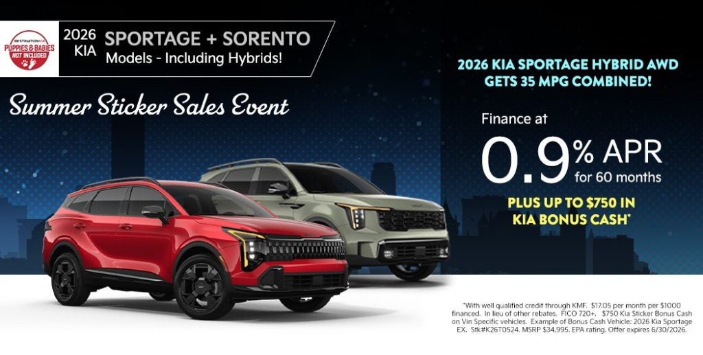2026 Kia Sorento and 2026 Kia Sportage