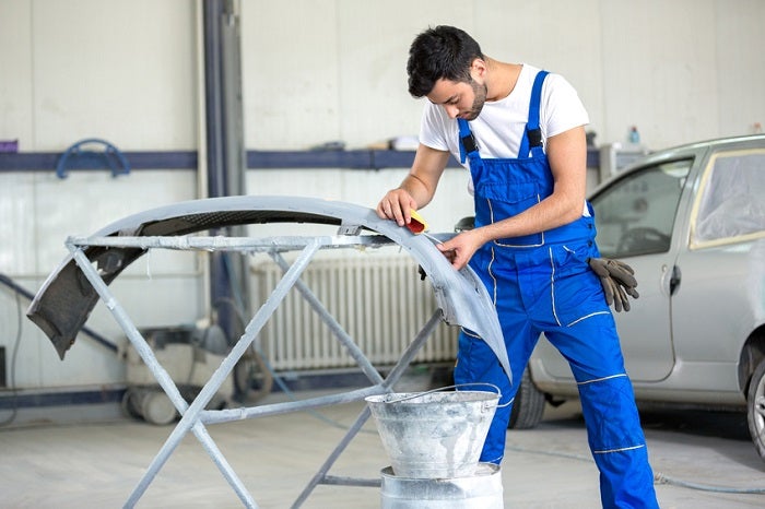 polishing bumper for paint job