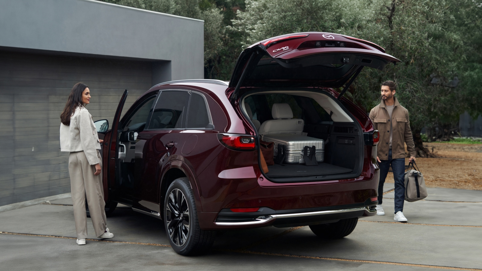 Loading cargo into a Mazda SUV