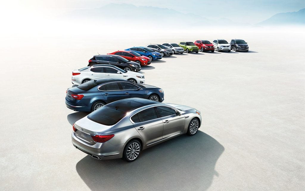 Array of Kia models