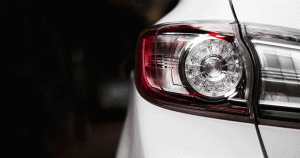 Recently repaired driver's side tail light