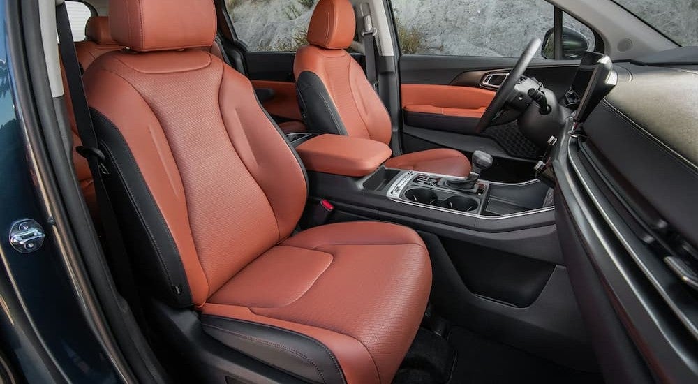 Multi-colored interior in a 2026 Kia Carnival.