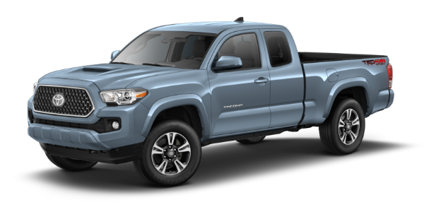 A blue 2019 Toyota Tacoma TRD Sport