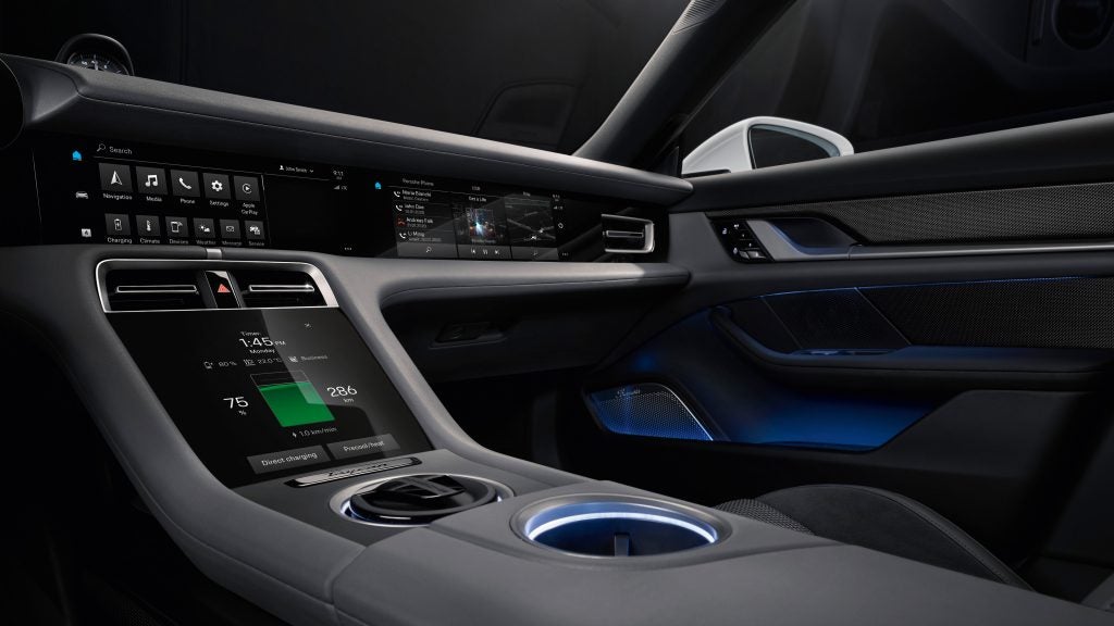 Interior of Porsche Taycan Turbo