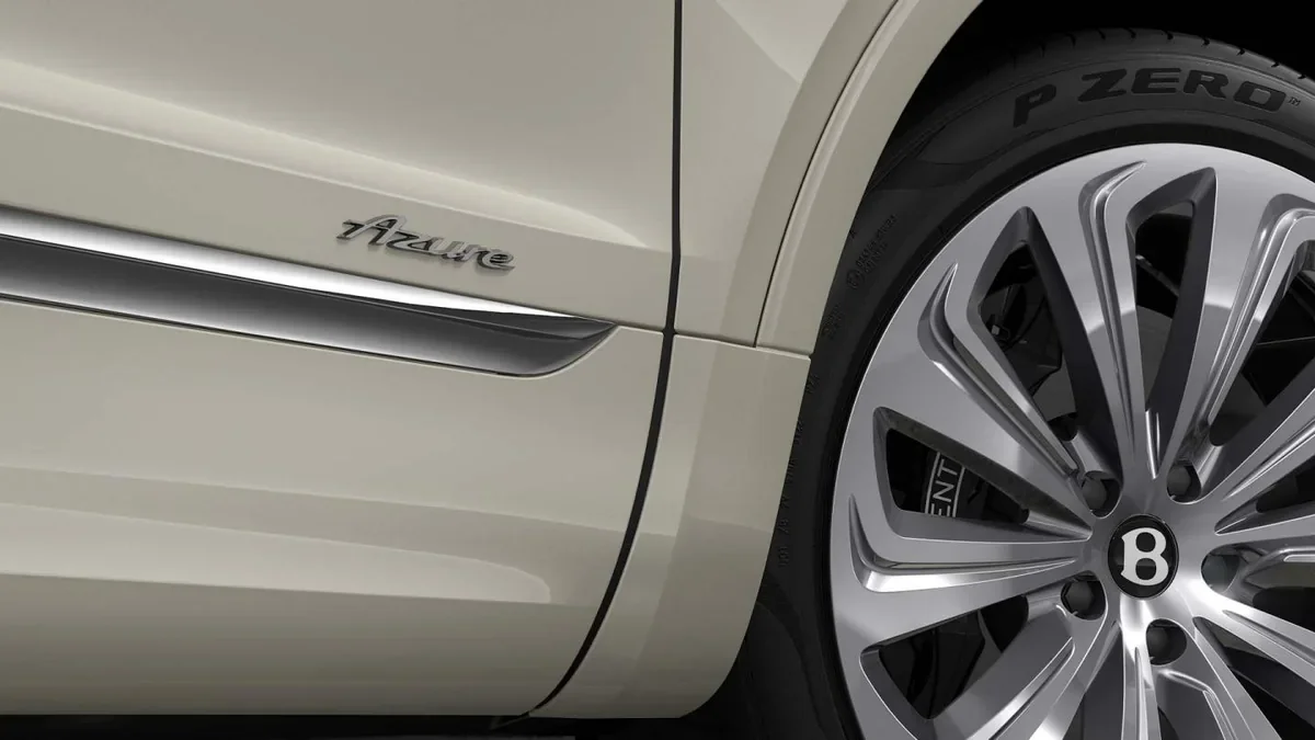 Bentley Bentayga Azure exterior badge and ten-spoke wheel