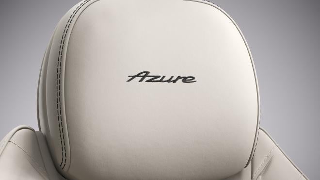 Azure embroidery on a Continental GT Azure headrest