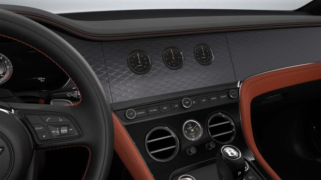 Bentley Continental GT S center console with optional rotating display