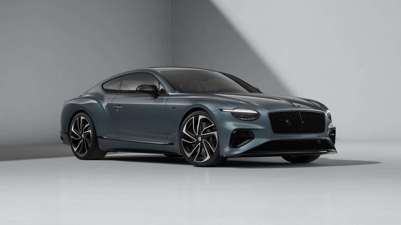 Bentley Continental GT S coupe in Thunder Grey, front three-quarter view